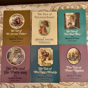 Beatrix Potter 6 Books Collection Tale of Benjamin Bunny, Jeremy Fisher, Tiggy